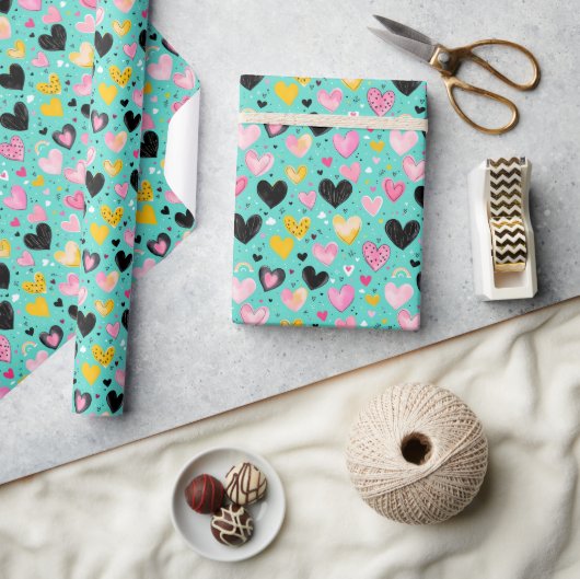 Charme-Herz-Umschlagpapier Geschenkpapier (Kunsthandwerk)