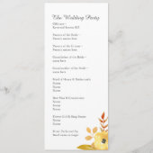 Charme-Hochzeit im Herbst Programm (Rückseite)