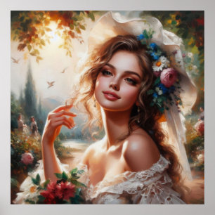 Charme Lächeln Poster