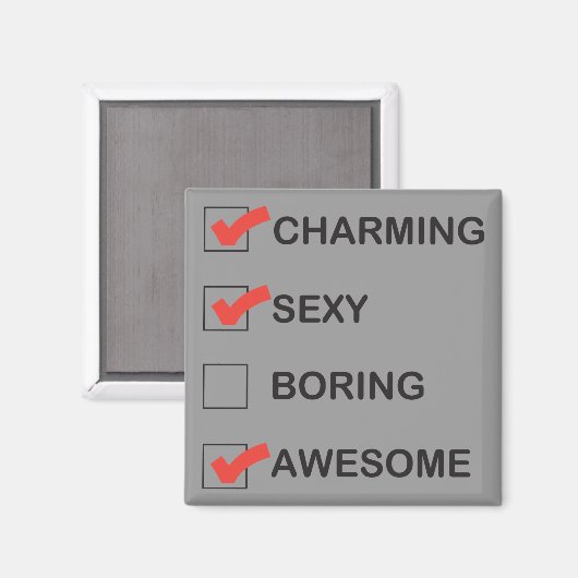 Charme Magnet (Vorderseite/Rückseite)