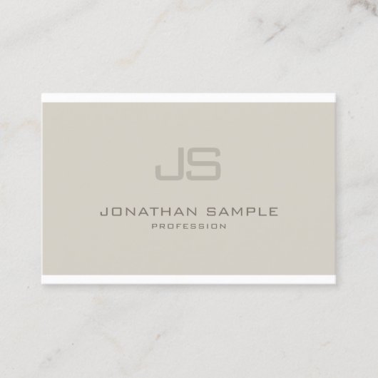 Charme Monogram Modern Design Beruflich Visitenkarte (Vorderseite)