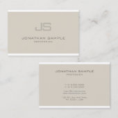 Charme Monogram Modern Design Beruflich Visitenkarte (Vorne/Hinten)