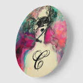 CHARME-MONOGRAMM GROßE WANDUHR (Winkel)