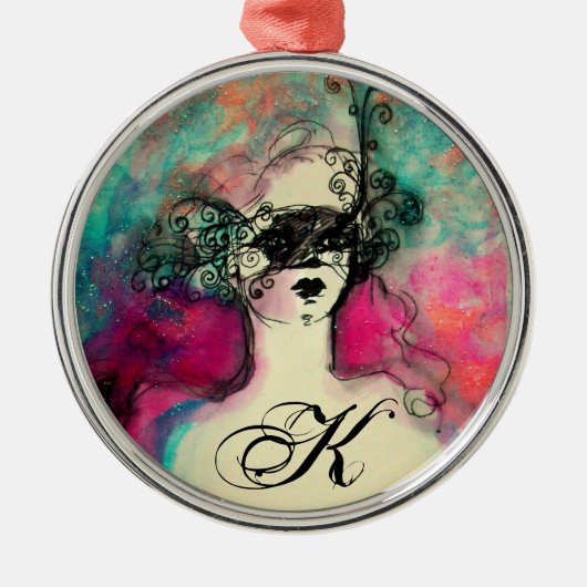 CHARME-MONOGRAMM SILBERNES ORNAMENT (Vorne)