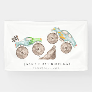 Charme Monster Truck Bash Geburtstag Banner