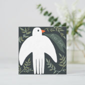 Charme Peace Dove Xmas Weihnachtskarte (Stehend Vorderseite)