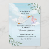 Charme Robin-inspiriert Babydusche Einladung (Vorne/Hinten)