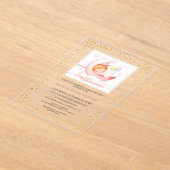 Charme über der Mond Girl Calligraphy Babydusche Acryleinladungen (Ablage )