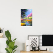 Charme und farbenfrohe Liebe zum Sumpf Poster (Heimbüro)