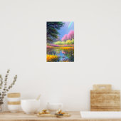 Charme und farbenfrohe Liebe zum Sumpf Poster (Küche)