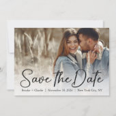 Charme und modernes Foto Save The Date (Vorderseite)