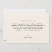 Charme und modernes Foto Save The Date (Rückseite)