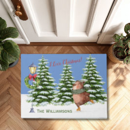 Charme Weihnachtsschneefamilie Fußmatte