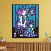 "Charmed" Gothic Couture Fairy Wrapped Canvas Leinwanddruck (Insitu (Wohnzimmer))