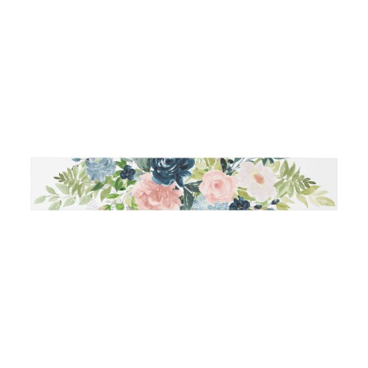 Charmed Watercolor Floral Bouquet Einladungsbanderole (Flach)
