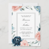 Charmed Watercolor Floral Wedding Einladung (Vorderseite)