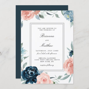 Charmed Watercolor Floral Wedding Einladung