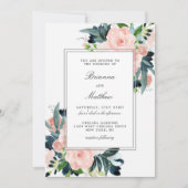 Charmed Watercolor Floral Wedding Einladung (Vorderseite)