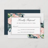 Charmed Watercolor Floral Wedding RSVP (Vorne/Hinten)