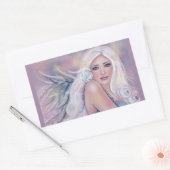 Charmeine Himmlische Engelkunst von Renee Lavoie Rechteckiger Aufkleber (Umschlag)