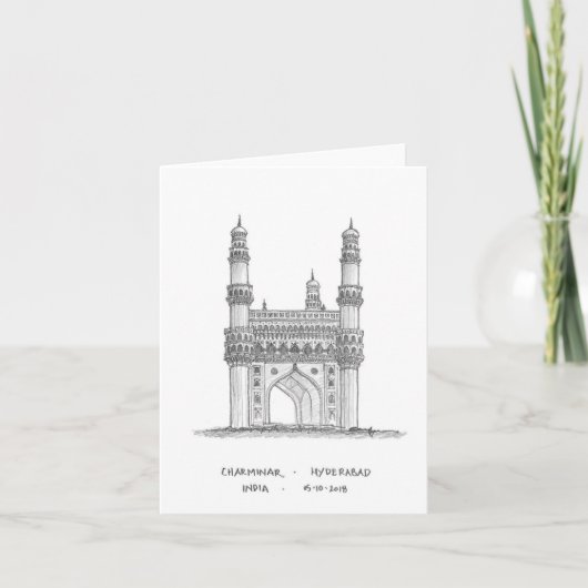 Charminar, Hyderabad, Indien Karte (Vorderseite)