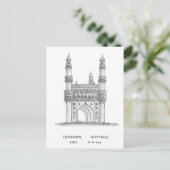Charminar, Hyderabad, Indien Postkarte (Stehend Vorderseite)