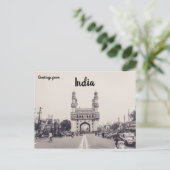 Charminar Monument Sehenswürdigkeit Hyderabad Indi Postkarte (Stehend Vorderseite)