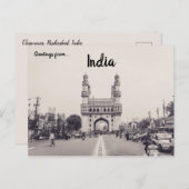 Charminar Monument Sehenswürdigkeit Hyderabad Indi Postkarte (Vorne/Hinten)