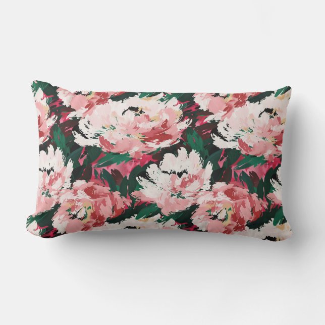 Charming Abract Watercolor Peonies Lendenkissen (Vorderseite)