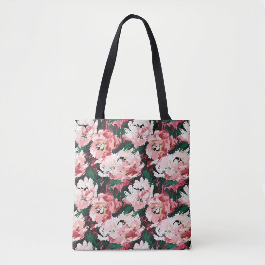 Charming Abract Watercolor Peonies Tasche (Vorderseite)