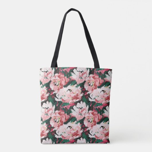 Charming Abract Watercolor Peonies Tasche (Rückseite)
