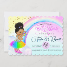Charming Afro Puff Baby Girl Rainbow Baby Dusche