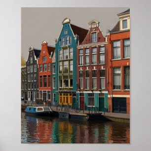 Charming Amsterdam Stadt Poster
