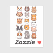 Charming Animal Pals Sticker Pack (Blatt)