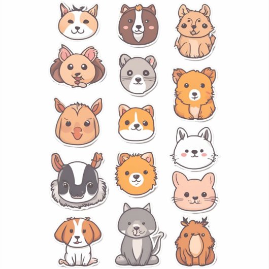 Charming Animal Pals Sticker Pack (Vorderseite)