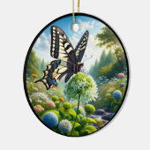 Charming Anise Swallowtail Butterfly Keramik Ornament (Links)