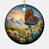 Charming Aphrodite Fritillary Butterfly Keramik Ornament (Vorne)