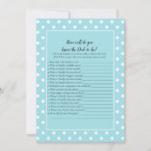 Charming Aquamarin Bow, der Vater bester Spieler Einladung (Vorderseite)