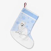 Charming Arctic Fox Christmas Stocking Kleiner Weihnachtsstrumpf (Vorderansicht (hängend))