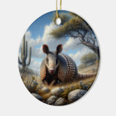 Charming Armadillo Keepsake Keramik Ornament (Links)