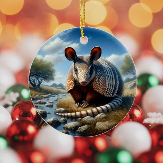 Charming Armadillo Keepsake Keramik Ornament