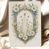 Charming Art Nouveau Daisy Floral Wedding Einladung
