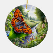 Charming Atlantis Fritillary Butterfly Keramik Ornament (Vorne)