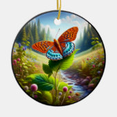 Charming Atlantis Fritillary Butterfly Keramik Ornament (Vorne)