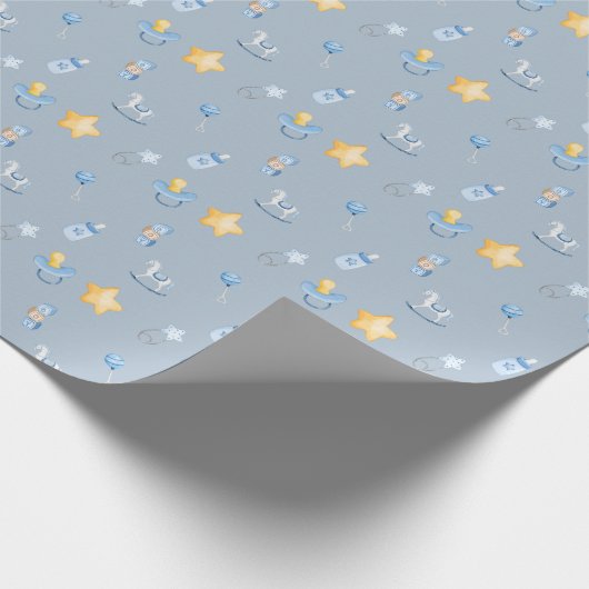 Charming Baby Boy Gift Wrap Geschenkpapier (Ecke)