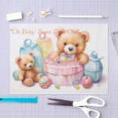 Charming Baby Dusche : Pastel Hues Teddy Bären Seidenpapier (Handwerk)