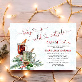 Charming Baby ist kalt draußen Babydusche Einladung