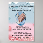 Charming Baby Naming Zeremonie Einladung Poster (Vorne)