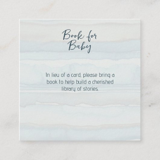 Charming Baby Showbuchkarte Begleitkarte (Rückseite)