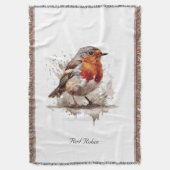 Charming Backyard Robin, Brauch Decke (Vorderseite Vertikal)